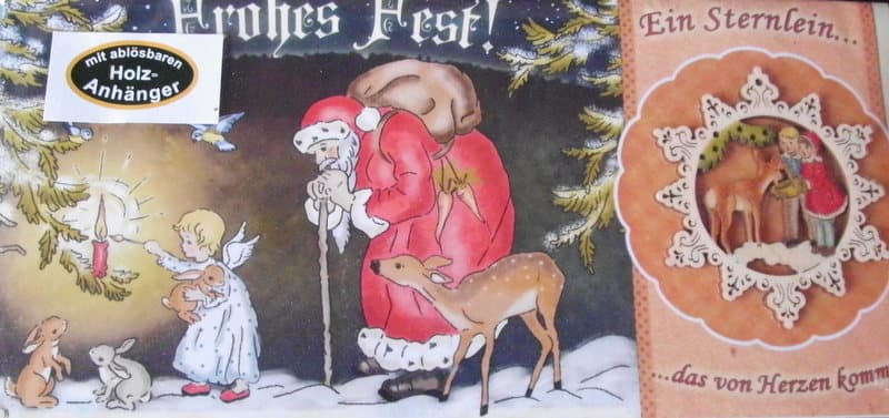 Weihnachtskarte mit Schlitten